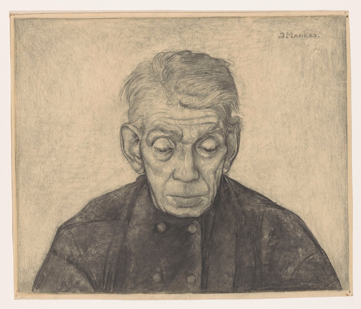 Porträt von Douwe de Groot von Jan Mankes (signed by artist)