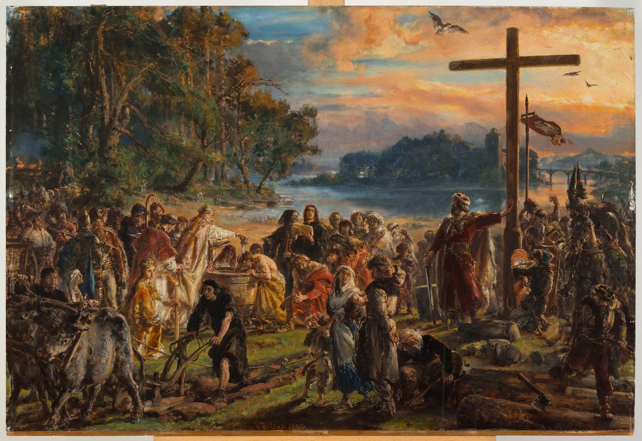 Einführung des Christentums. R.P. 965 von Jan Matejko