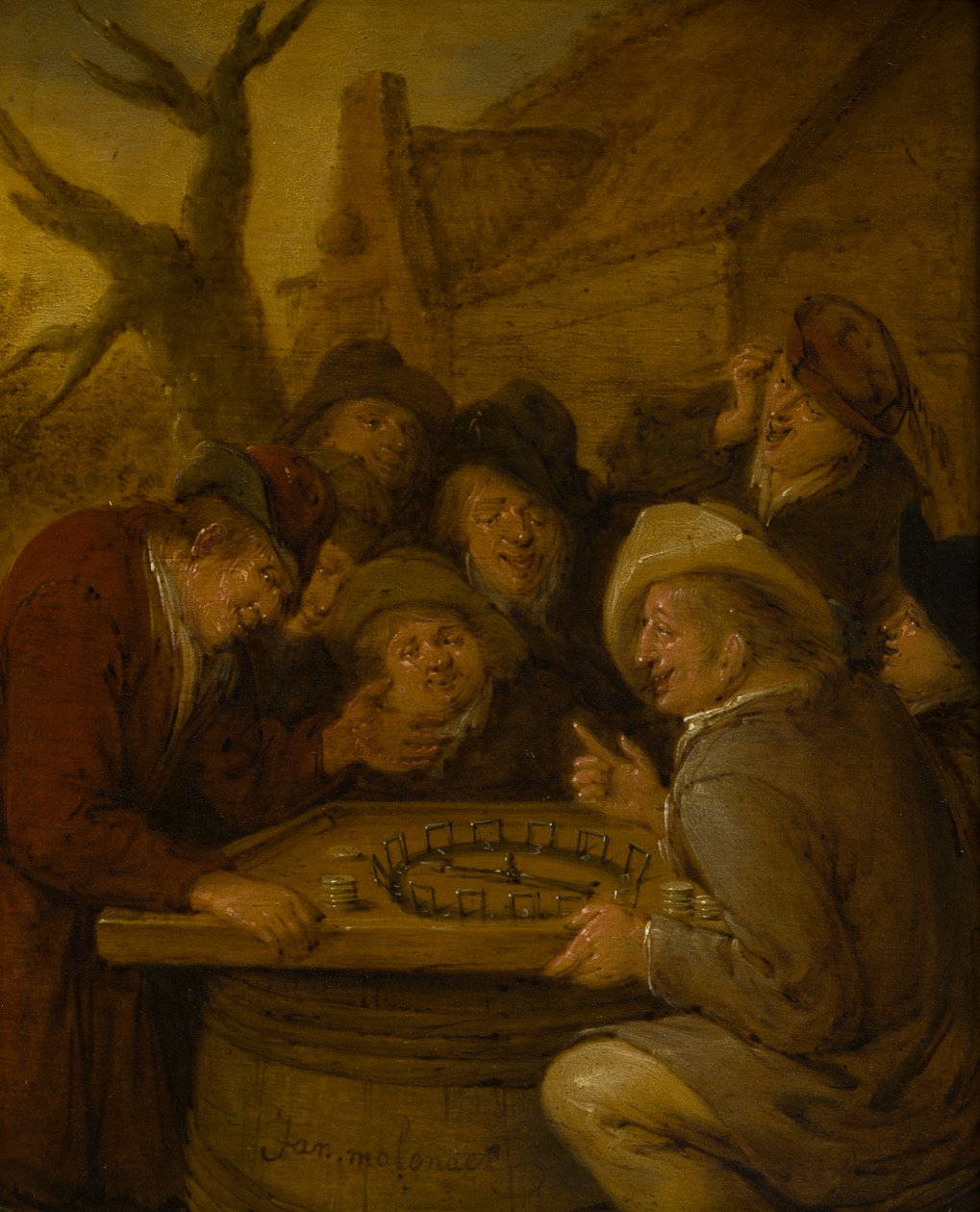 Bauern spielen ein Spiel von Rouge et Noir von Jan Miense Molenaer
