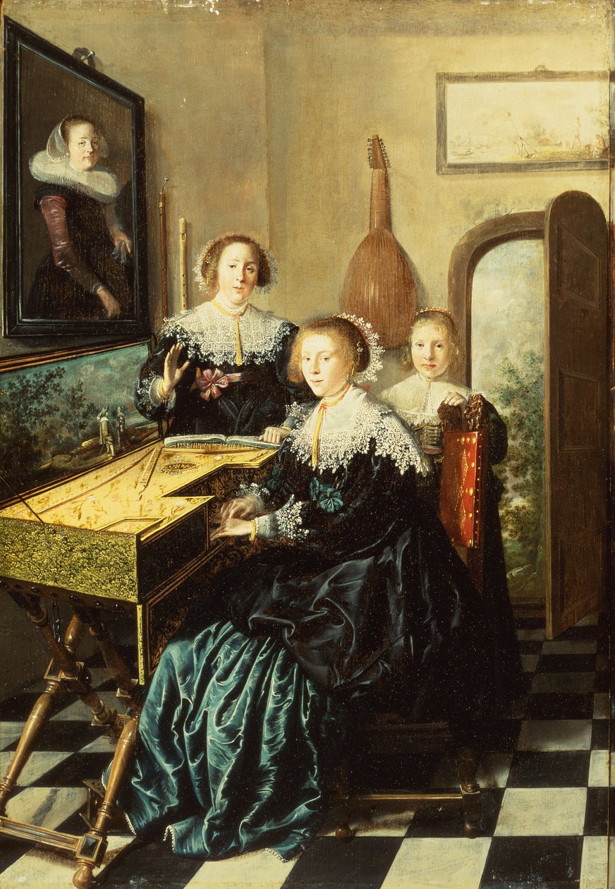 Drei Frauen an einem Virginal von Jan Miense Molenaer