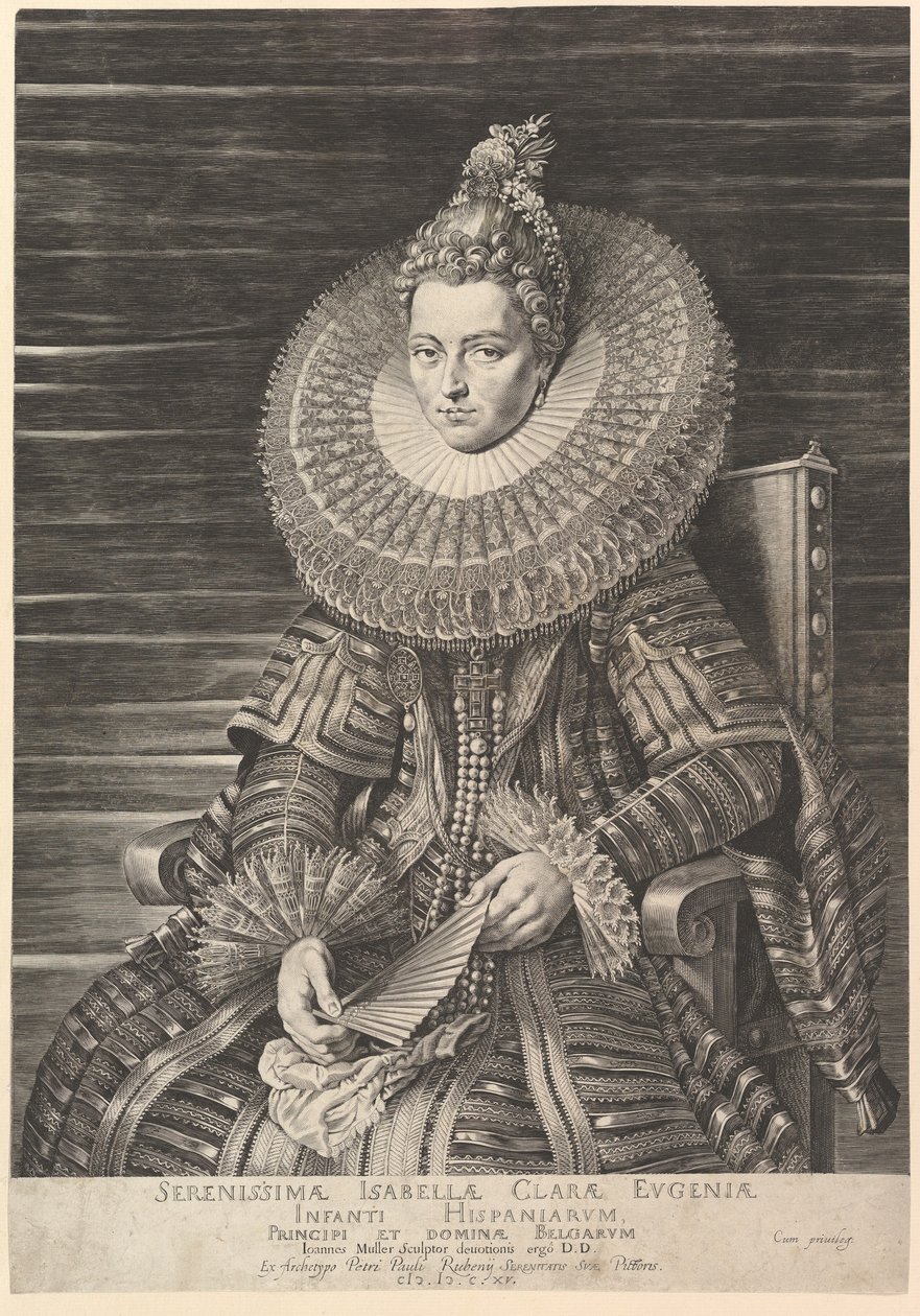 Porträt von Isabella Clara Eugenia, Gouverneurin der südlichen Niederlande, 1615 von Jan Muller