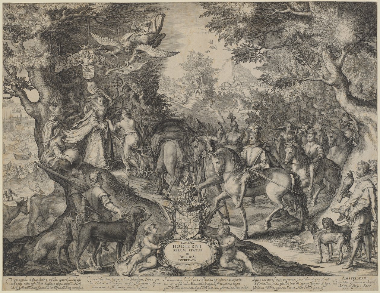 Allegorie des blühenden Zustands der Vereinigten Provinzen von Jan Pietersz Saenredam