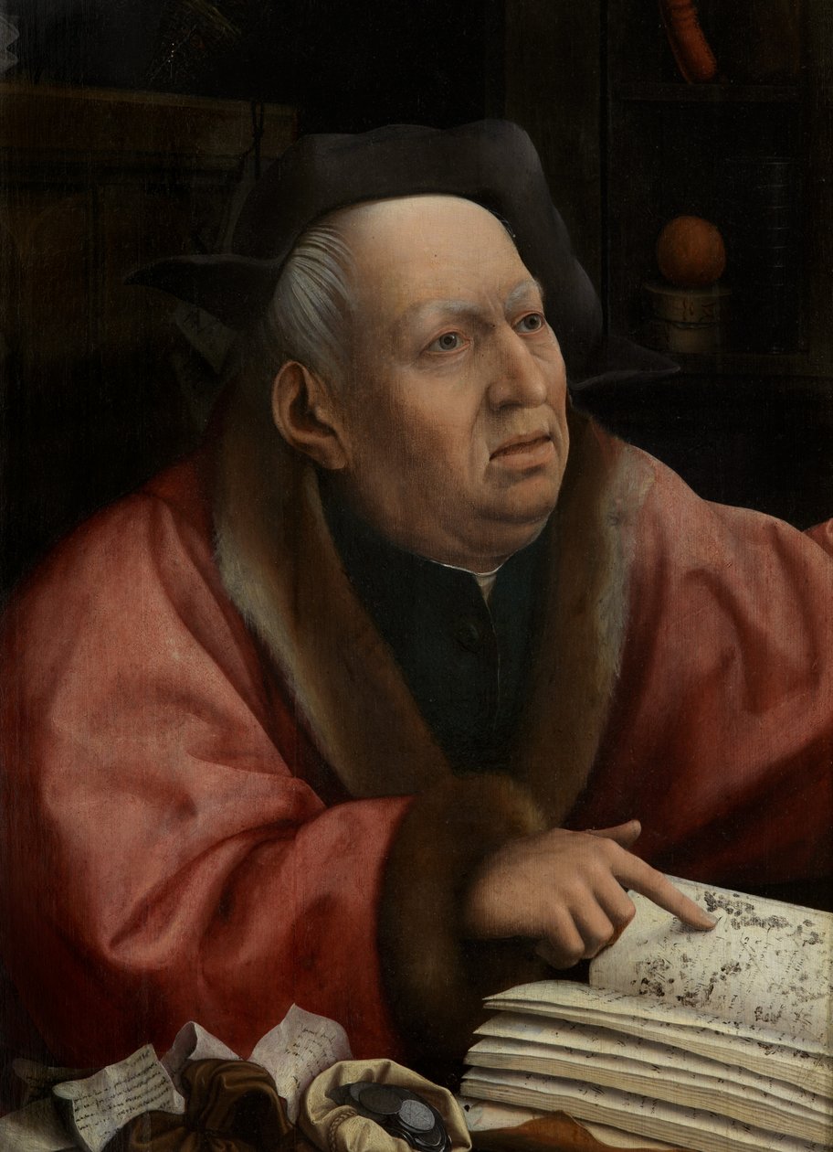 (Detail) von Tod und dem Geizhals, ca. 1515-21 von Jan Provoost