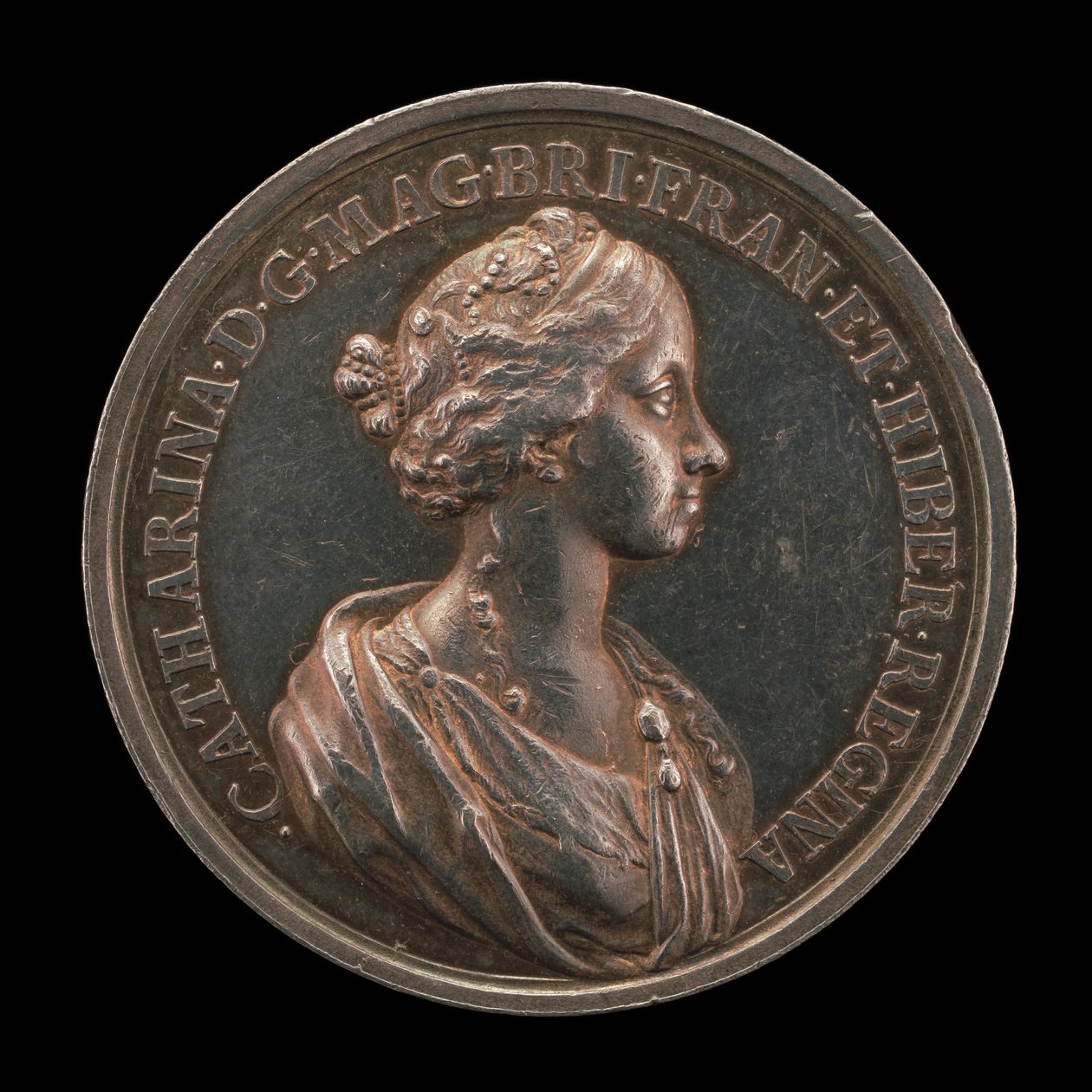 Catherine von Braganza, 1638-1705, Ehefrau von Charles II., König von England, 1662 [Rückseite], 1662 von Jan Roettiers