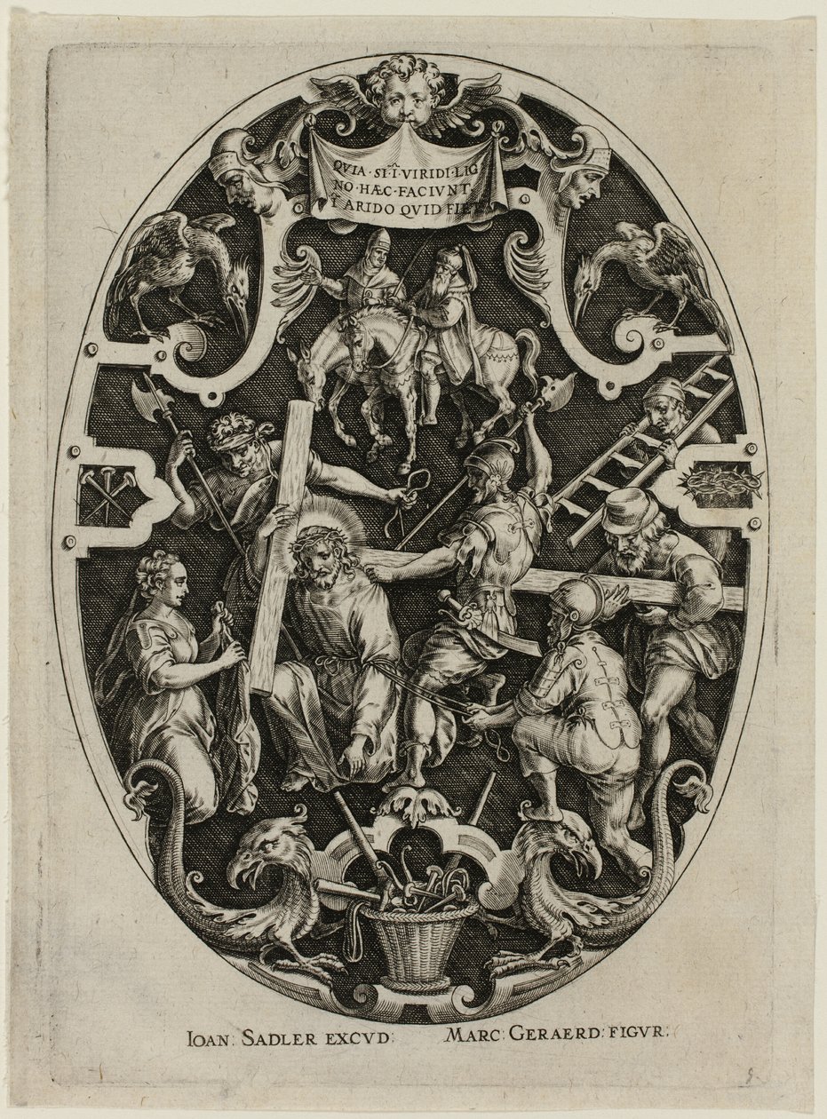 Kreuztragung, aus der Passion Christi von Jan Sadeler I