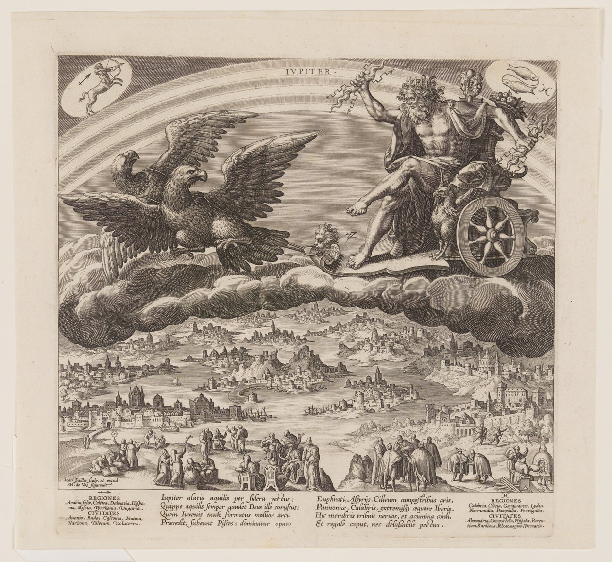 Jupiter, aus Die Sieben Planeten von Jan Sadeler I