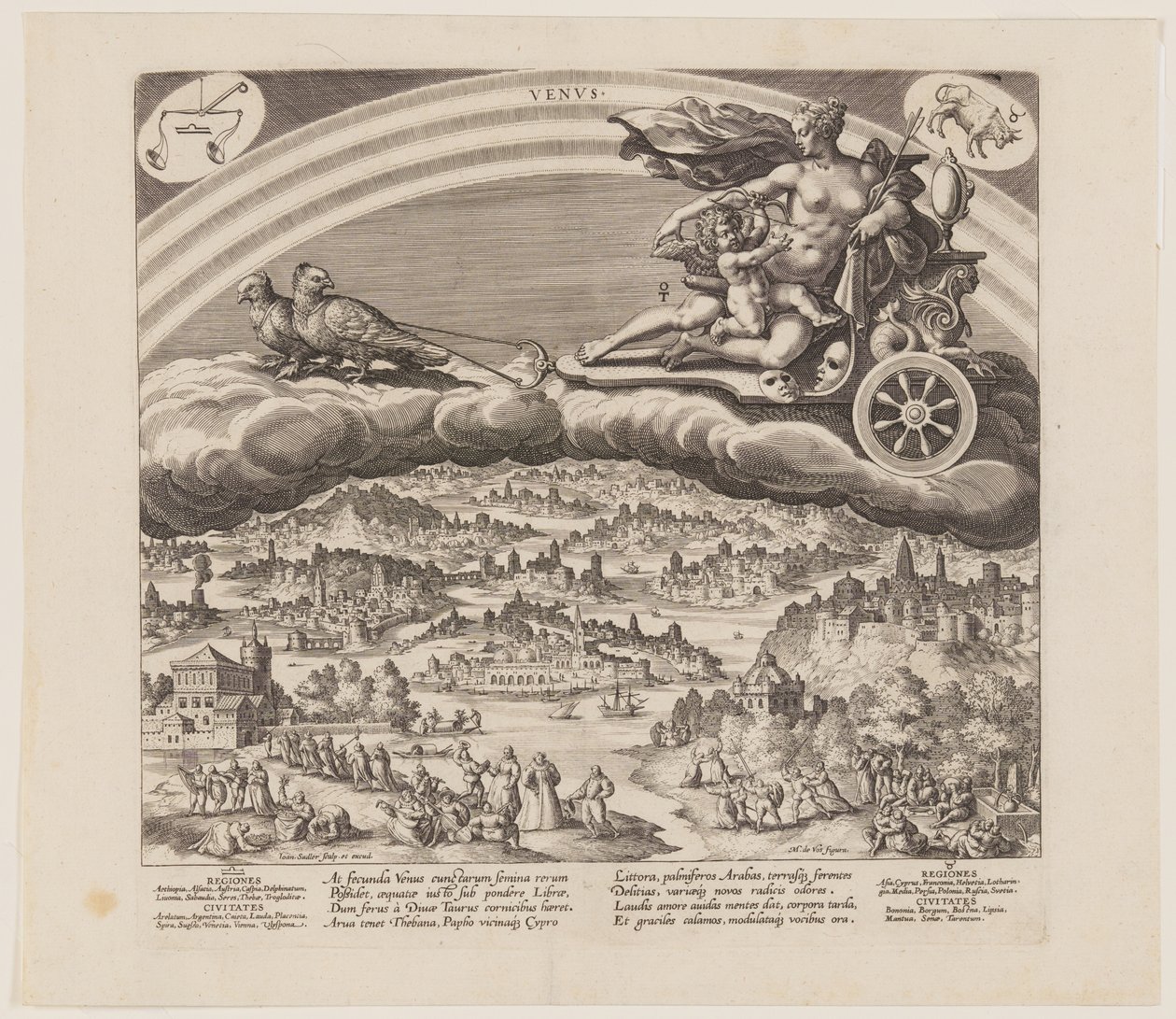 Venus, aus Die Sieben Planeten von Jan Sadeler I