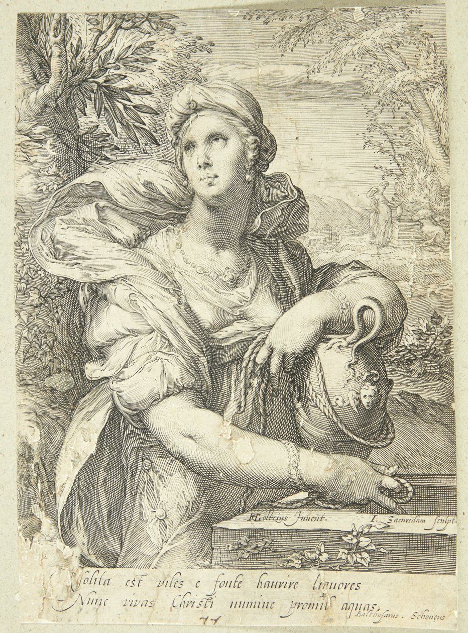 Die samaritanische Frau am Brunnen von Jan Saenredam