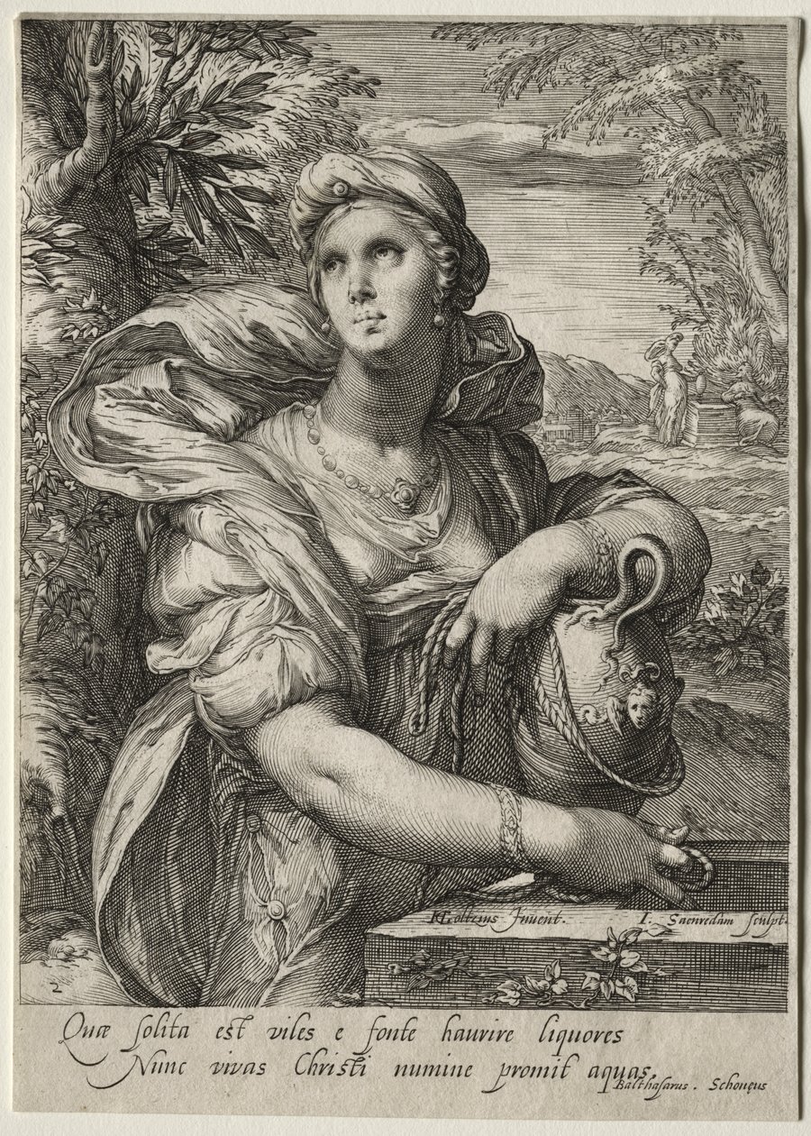 Heldinnen des Neuen Testaments: Die Frau von Samaria von Jan Saenredam