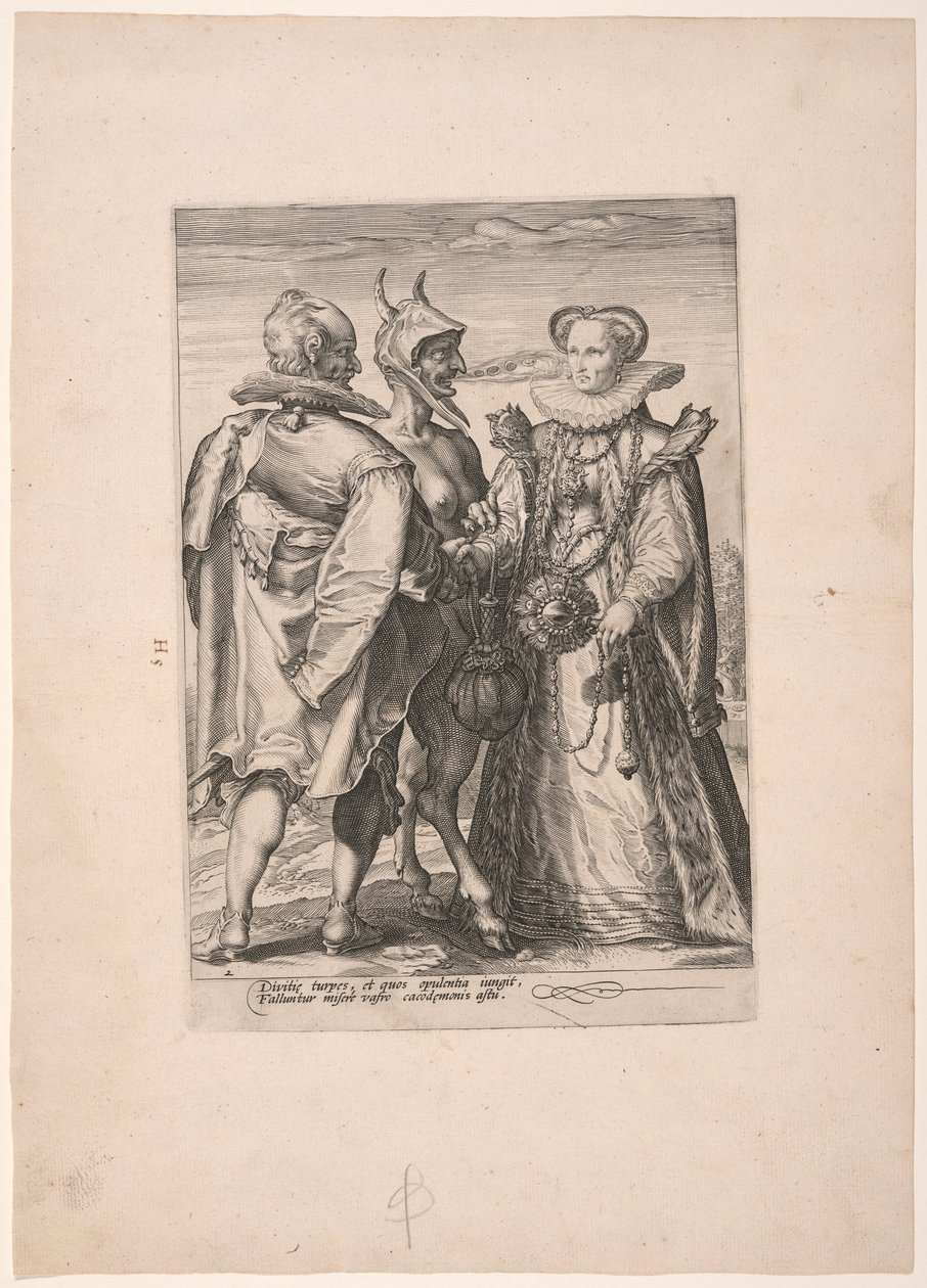 Heirat aus Reichtum, aus Drei Arten von Ehen von Jan Saenredam