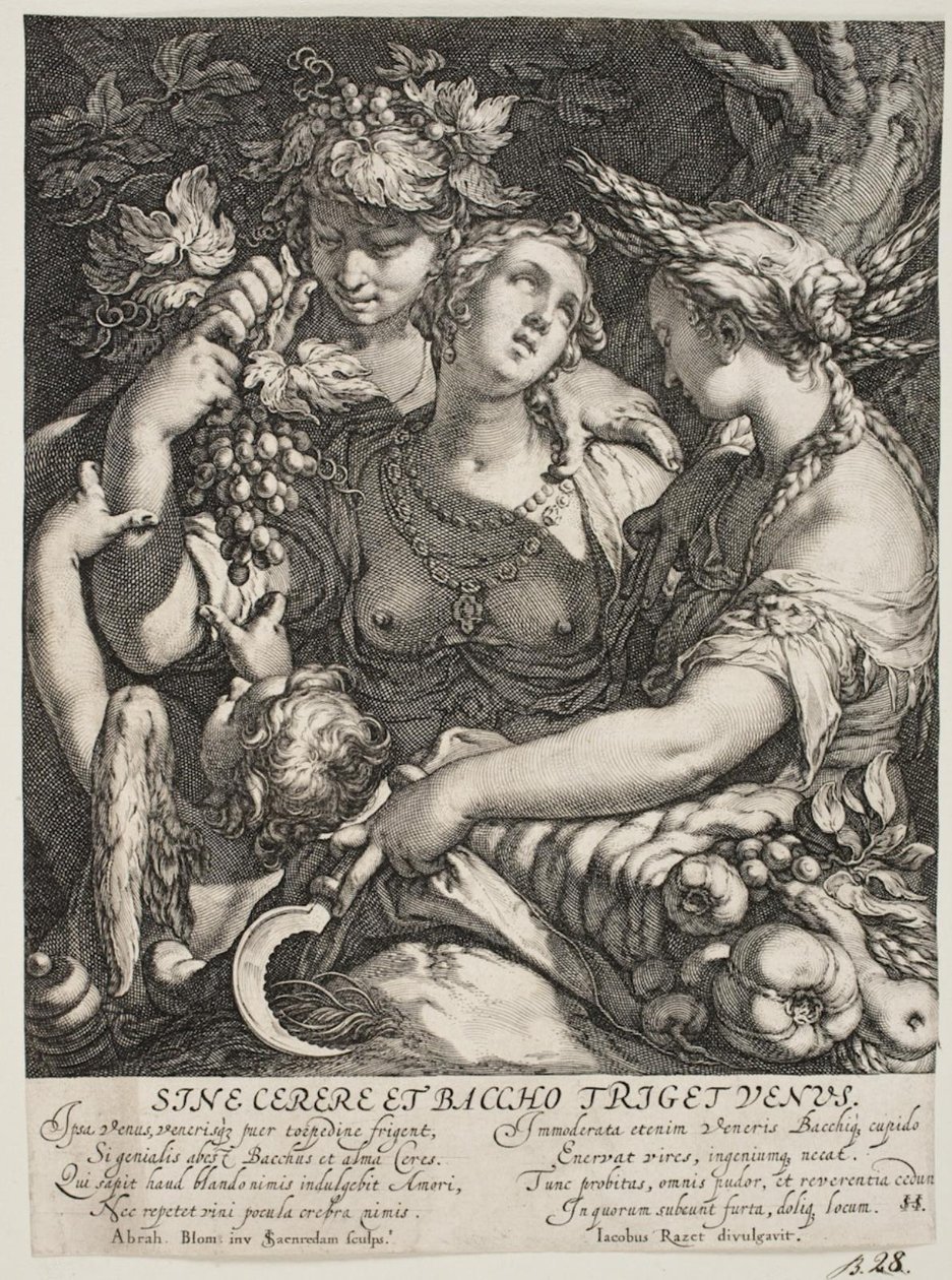 Das Bündnis von Venus mit Bacchus und Ceres von Jan Saenredam