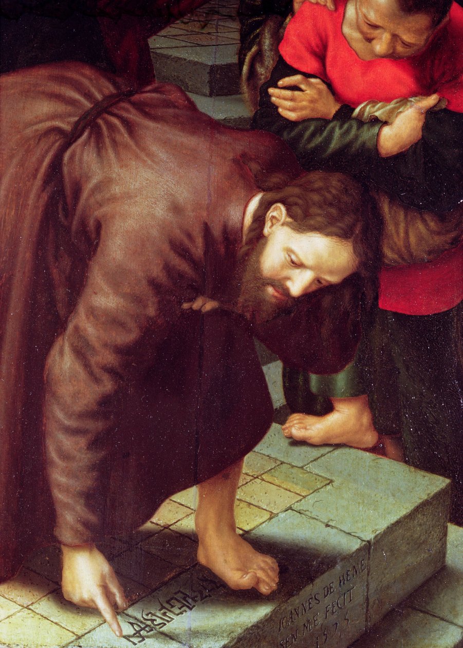 Christus und die Ehebrecherin (Detail) von Jan Sanders van Hemessen