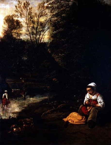 Die Toilette am Wasser von Jan Siberechts