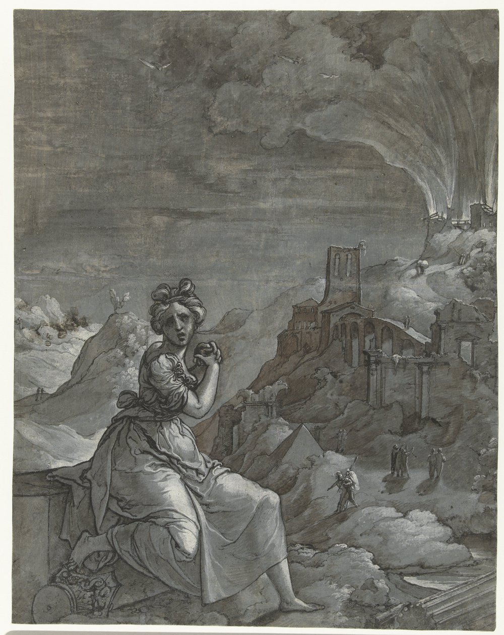 Kassandra betrauert die Zerstörung Trojas, 1550-55 von Jan Swart Van Groningen