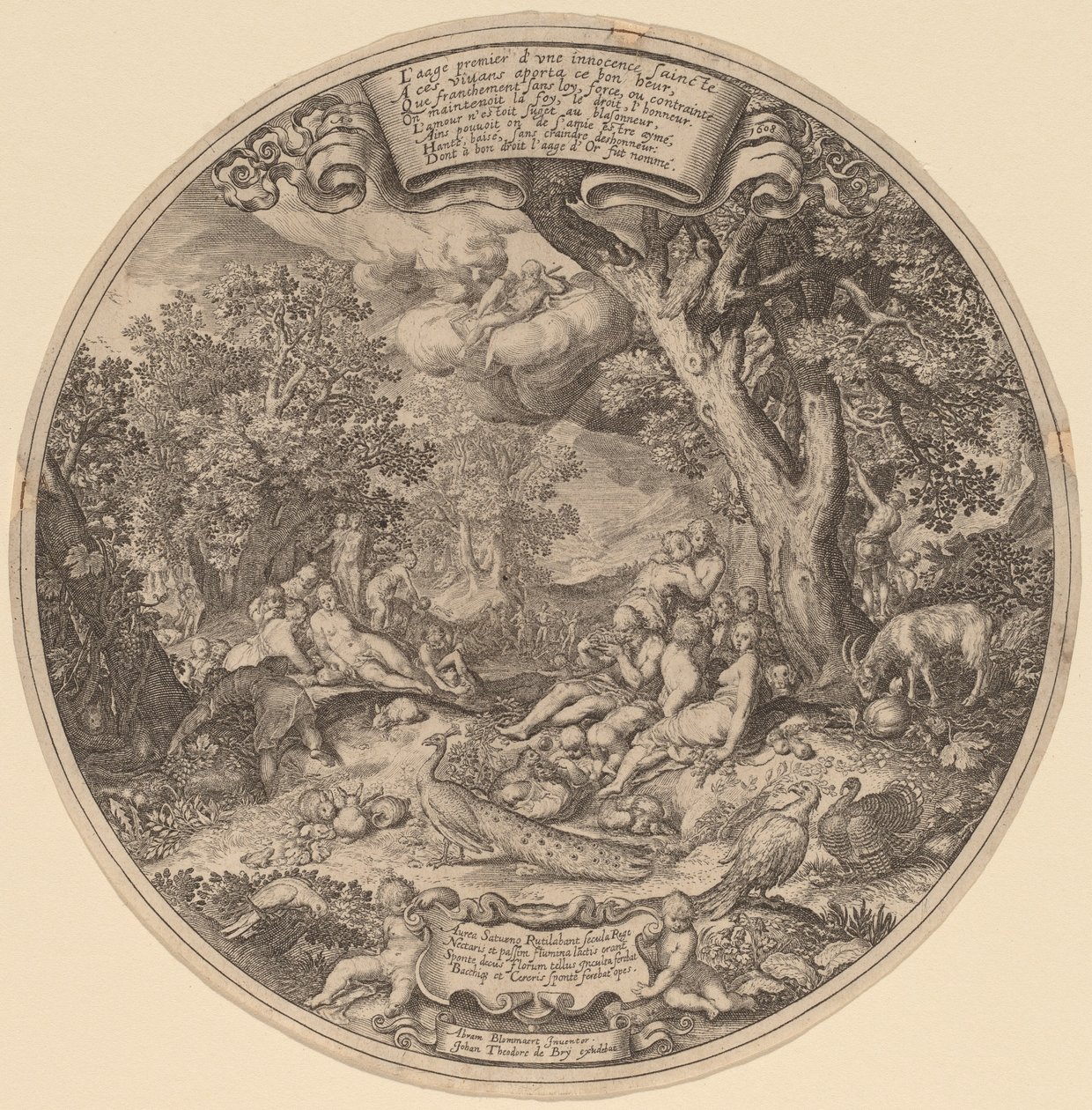 Das Goldene Zeitalter von Jan Theodor de Bry after Abraham Bloemaert after Nicolaes