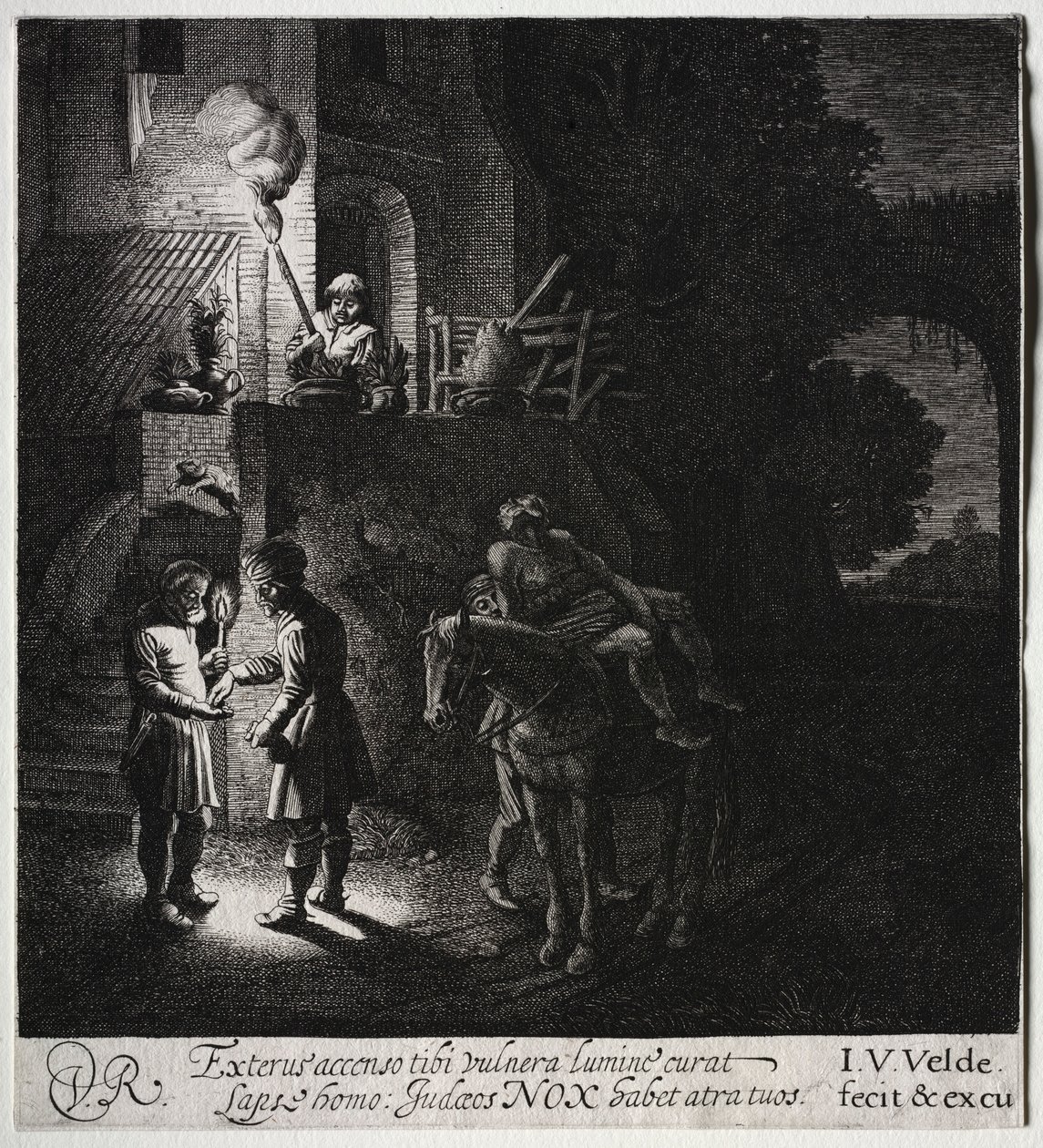 Der barmherzige Samariter bezahlt den Wirt von Jan Van de Velde