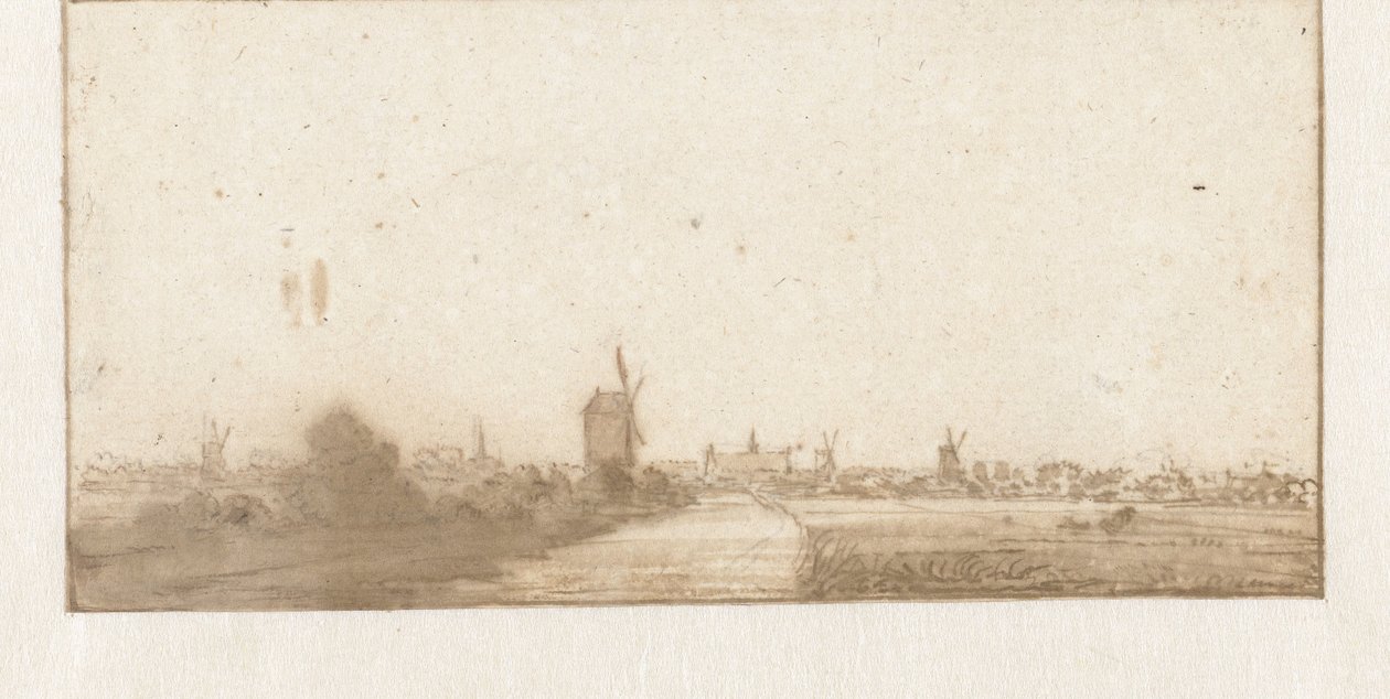 Ansicht einer Stadt (Leiden?) von Jan Vincentsz. van der Vinne (possibly)