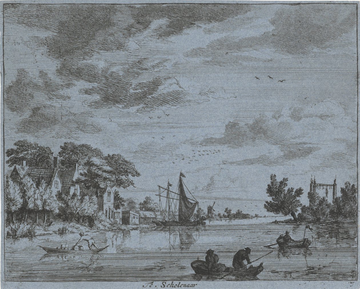 Geschäftigkeit auf einem Fluss von Jan Vincentsz. van der Vinne
