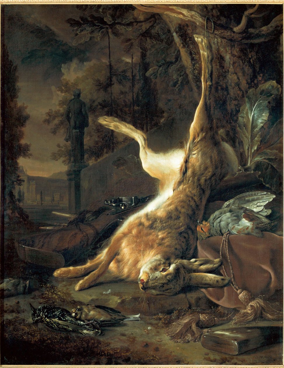 Stillleben mit totem Hasen von Jan Weenix