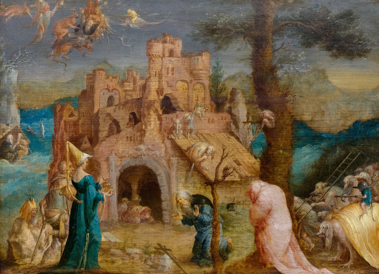 Die Versuchung des heiligen Antonius, erste Hälfte des 16. Jahrhunderts von Jan Wellens de Cock