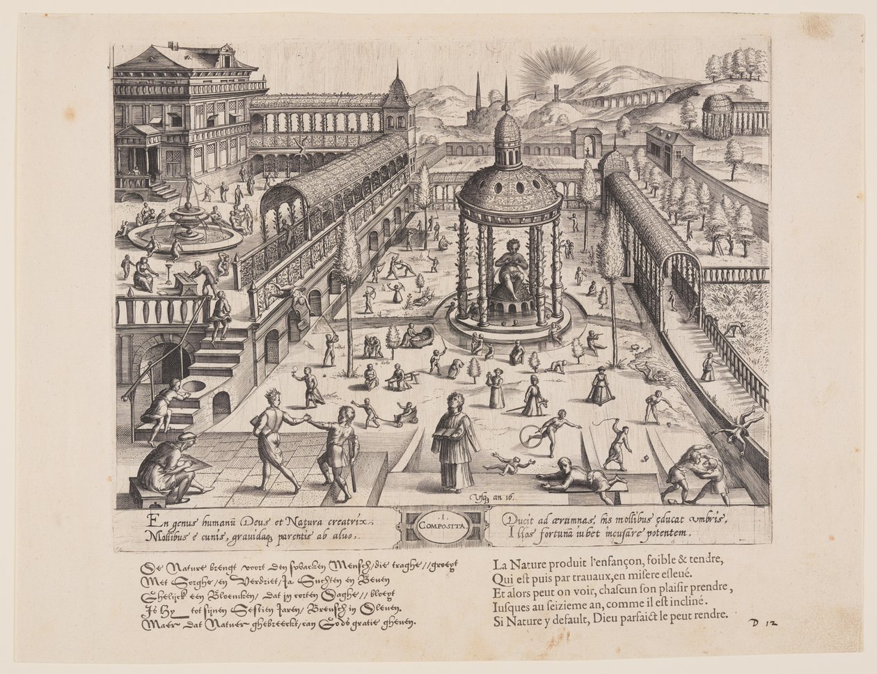 Composita, aus Theatrum Vitae Humanae (Die Lebensalter des Menschen) von Jan Wierix