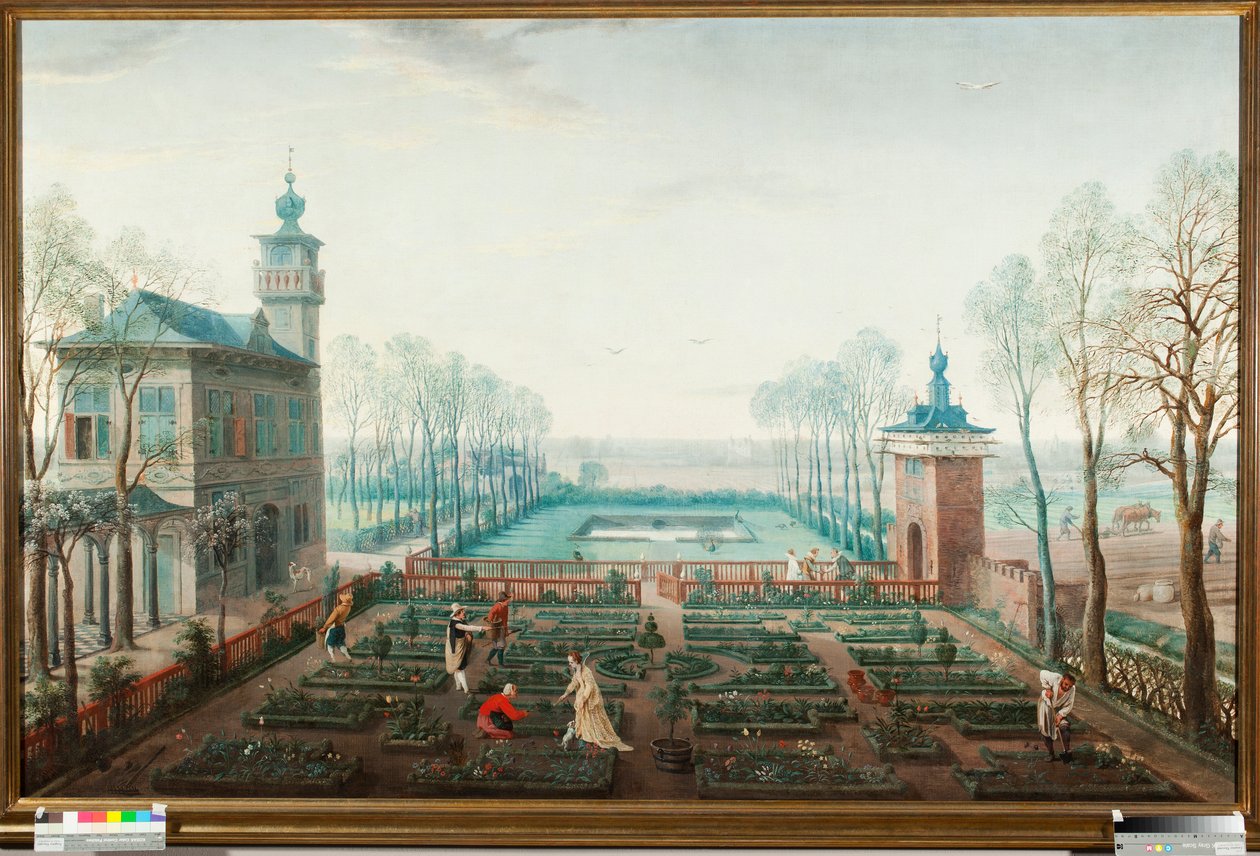Der Monat April, Arbeiten im Garten (April, Gartenarbeit) Gemälde von Jan Wildens (1586-1653) von Jan Wildens