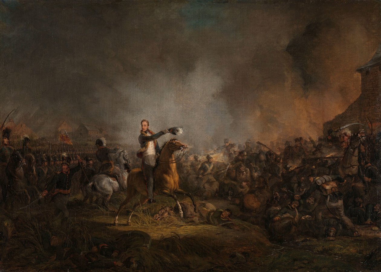 Der Prinz von Oranien bei Quatre Bras, 16. Juni 1815 von Jan Willem Pieneman