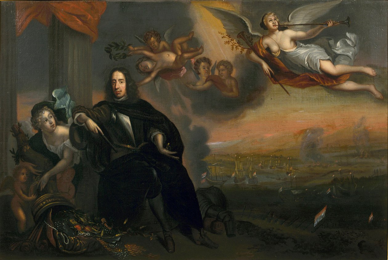Allegorie auf Cornelis de Witt (1623-1672) als Anstifter des Sieges bei Chatham 1667 von Jan de Baen