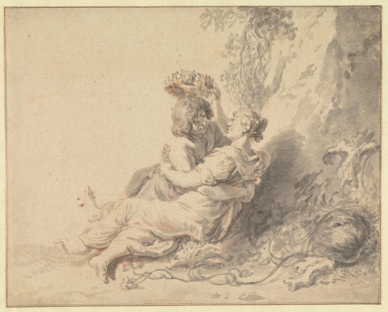 Ein spielendes Hirtenpaar von Jan de Bray