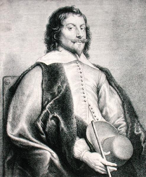 Nicolas Lanier (geb. 1588) graviert von Lucas Vostermans von Jan the Elder (after) Lievens