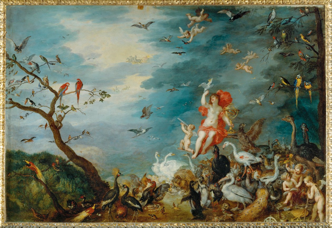 Luft - eines von vier Gemälden, die die vier Elemente zeigen, 1607 von Kardinal Federico Borromeo aus Mailand in Auftrag gegeben von Jan the Elder Brueghel