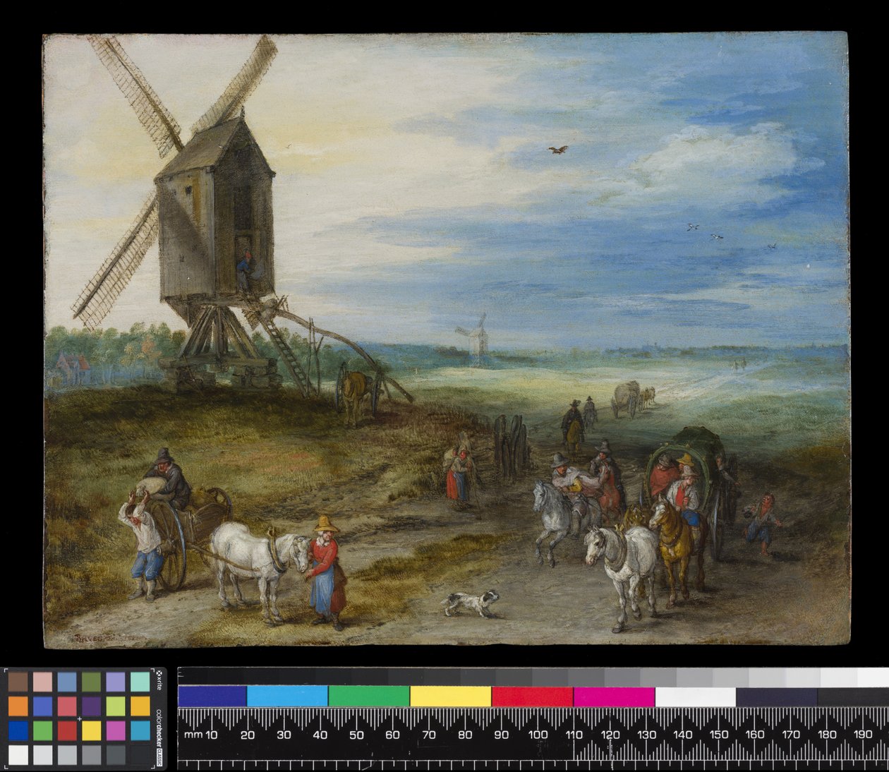 Landschaft mit Mühle und Karren, ca. 1611 von Jan the Elder Brueghel