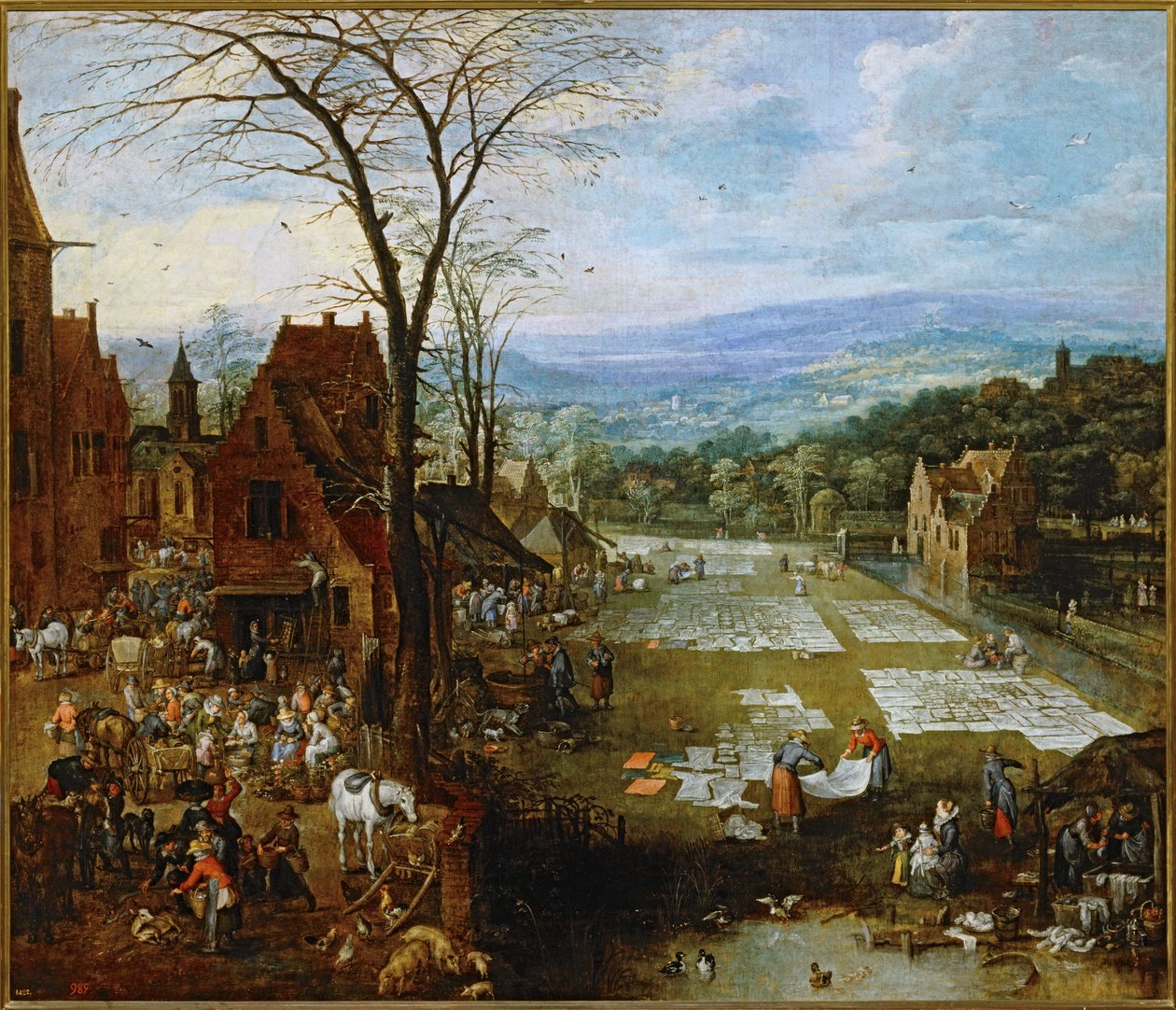 Markt- und Waschplatz von Jan the Elder Brueghel