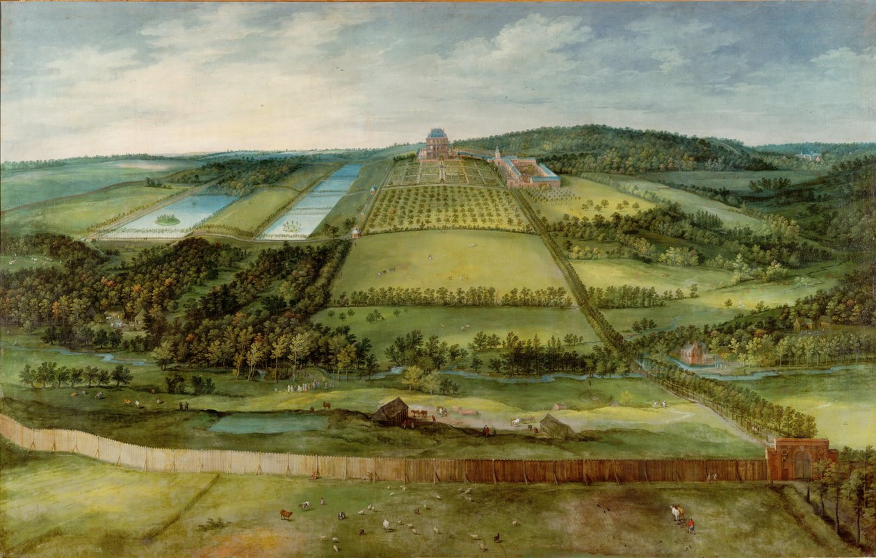 Ansicht des Château de Mariemont, Belgien von Jan the Elder Brueghel