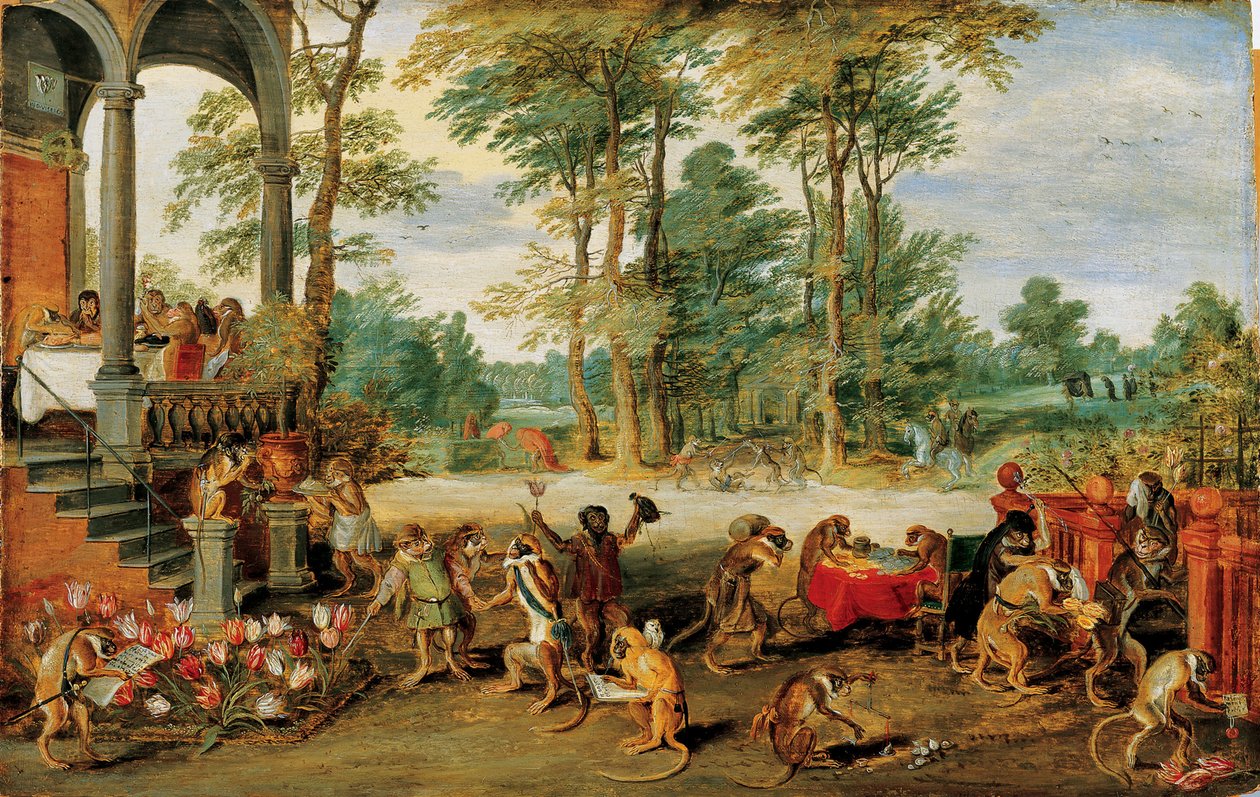 Eine Satire auf die Tulpenmanie, ca. 1640 von Jan the Younger Brueghel