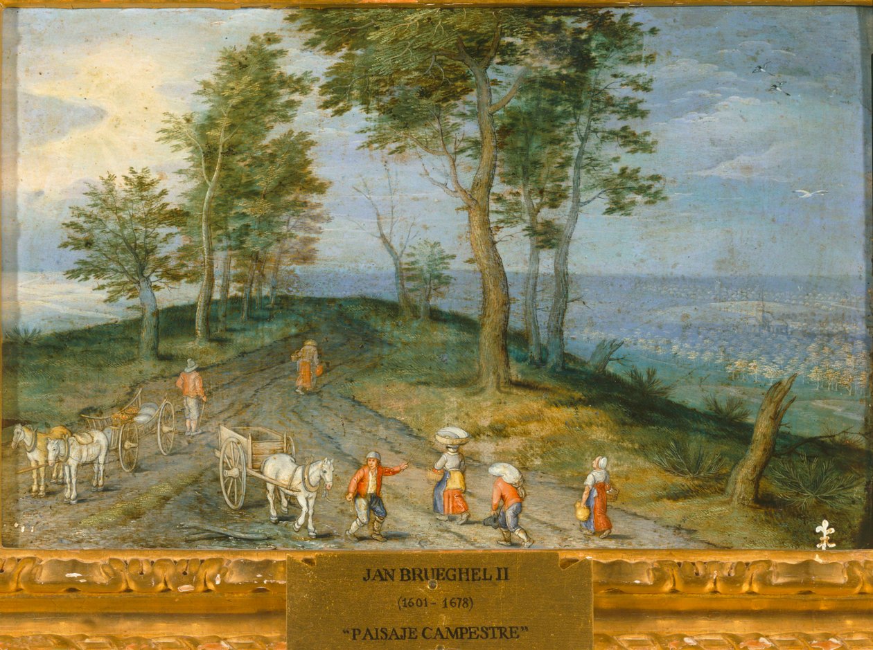 Landschaft mit Bauern von Jan the Younger Brueghel