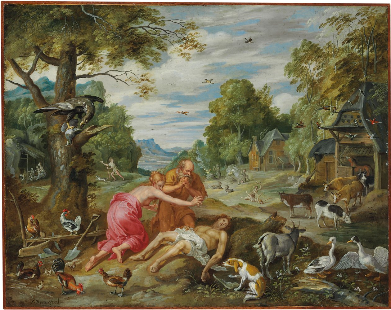Der Tod Abels, aus der Geschichte von Adam und Eva von Jan Brueghel the Younger
