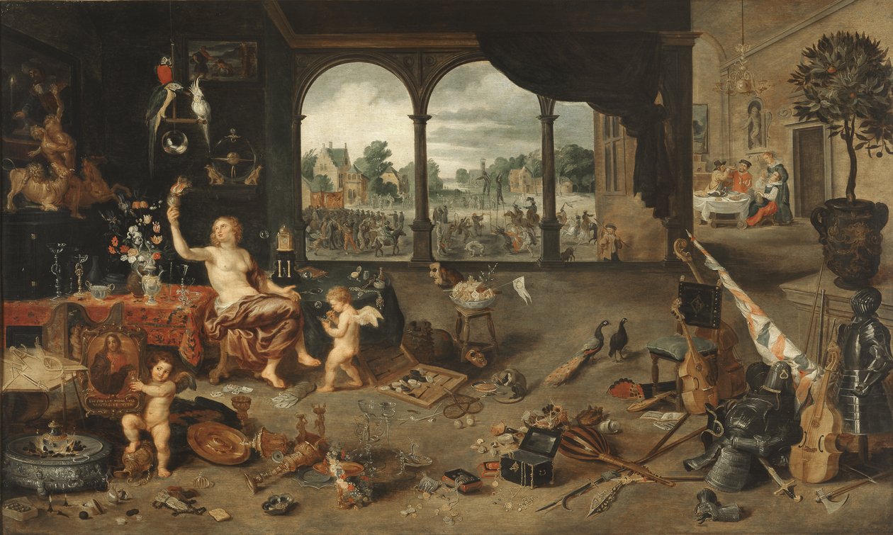 Die Eitelkeit des menschlichen Lebens von Jan Brueghel the Younger