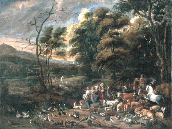Noah und die Tiere von Jan van (attr. to) Kessel