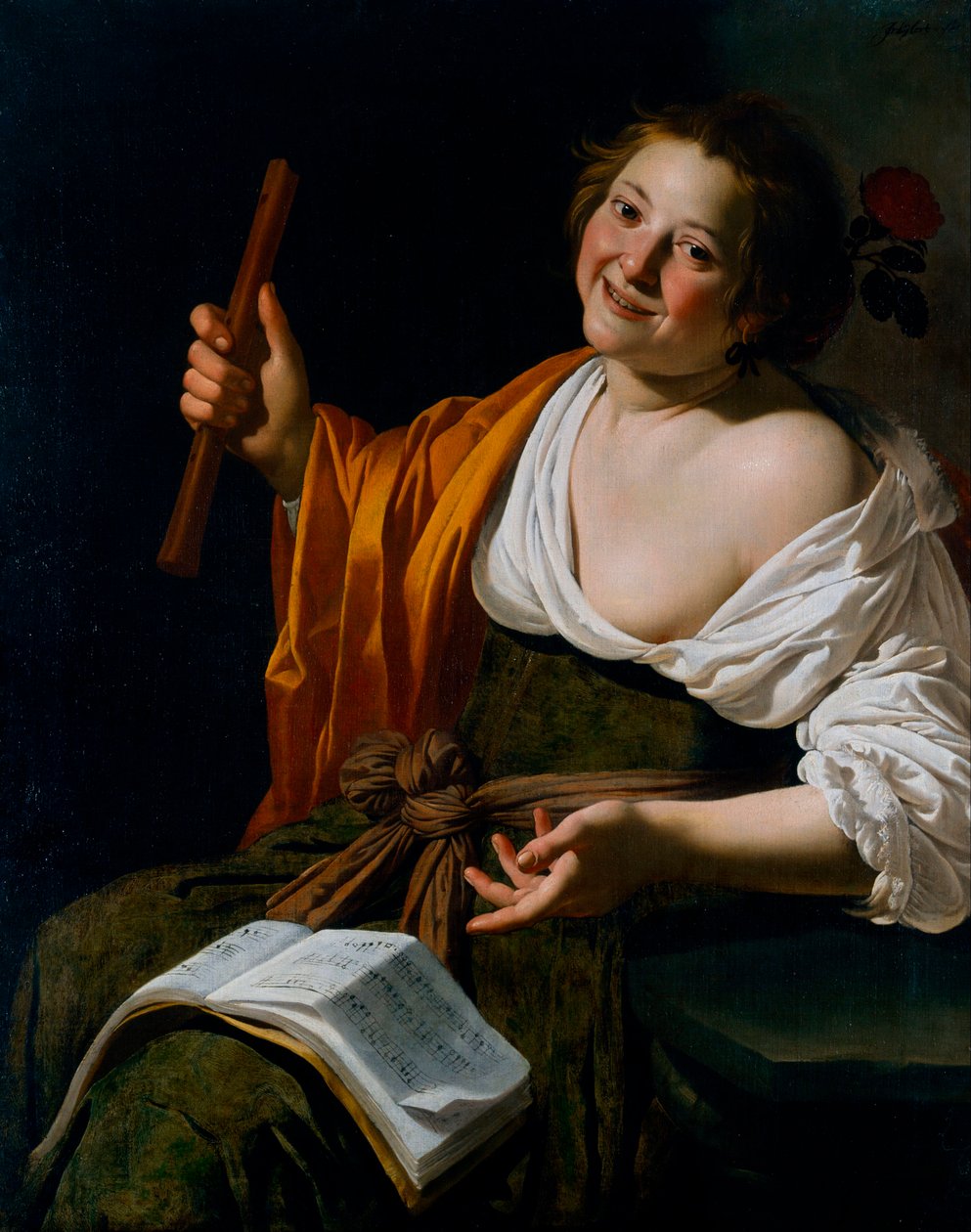 Mädchen mit Flöte, um 1630 von Jan van Bijlert or Bylert