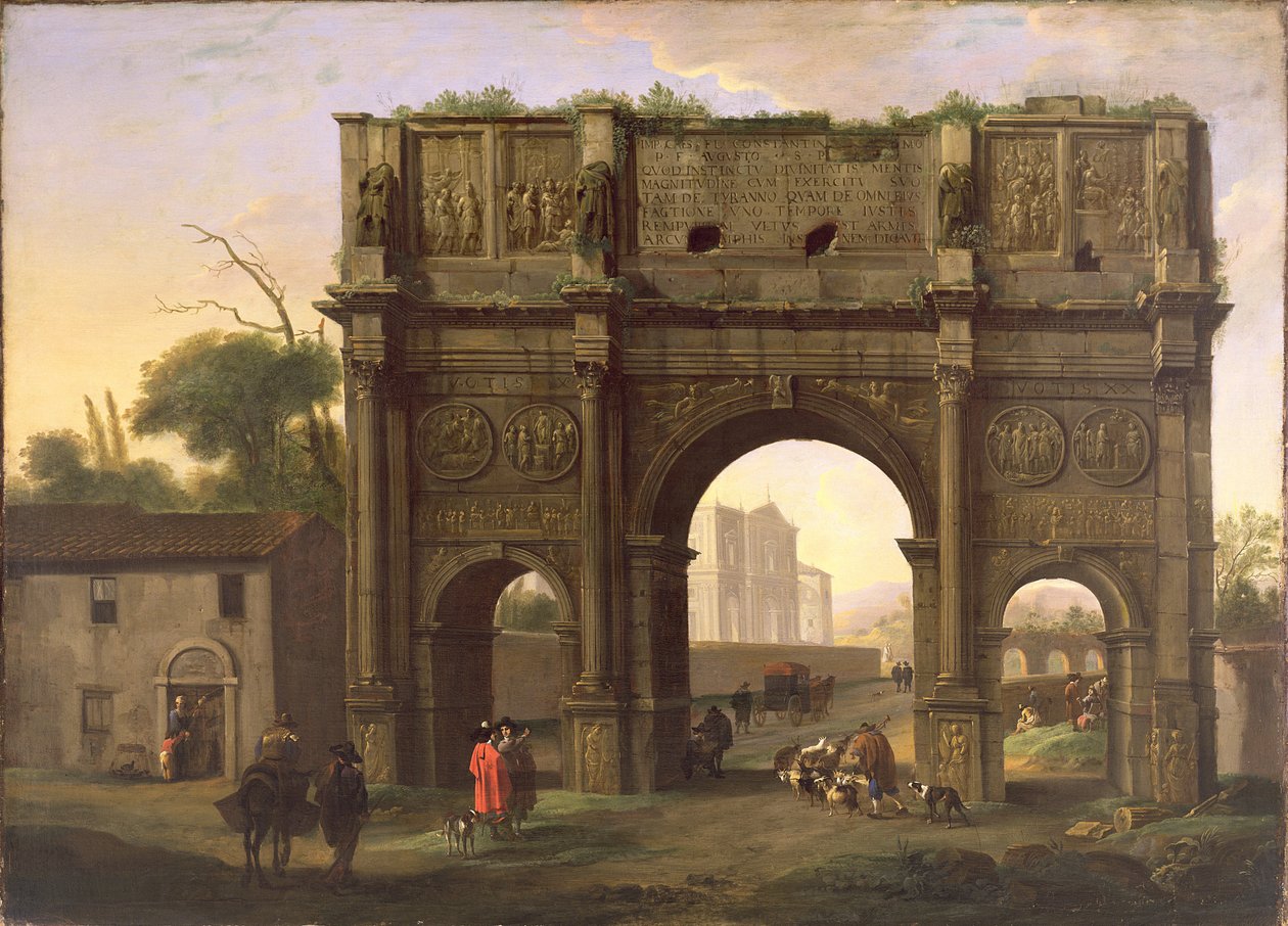 Der Konstantinsbogen, Rom, ca. 1640er Jahre von Jan van Bike Miel