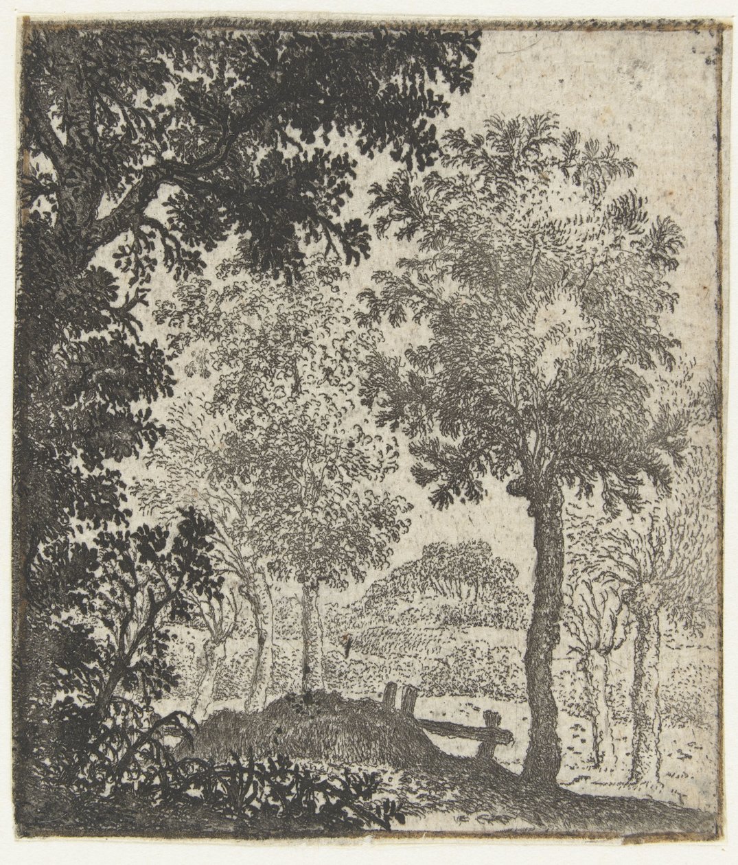 Landschaft mit großem Baum im Vordergrund von Jan van Brosterhuyzen