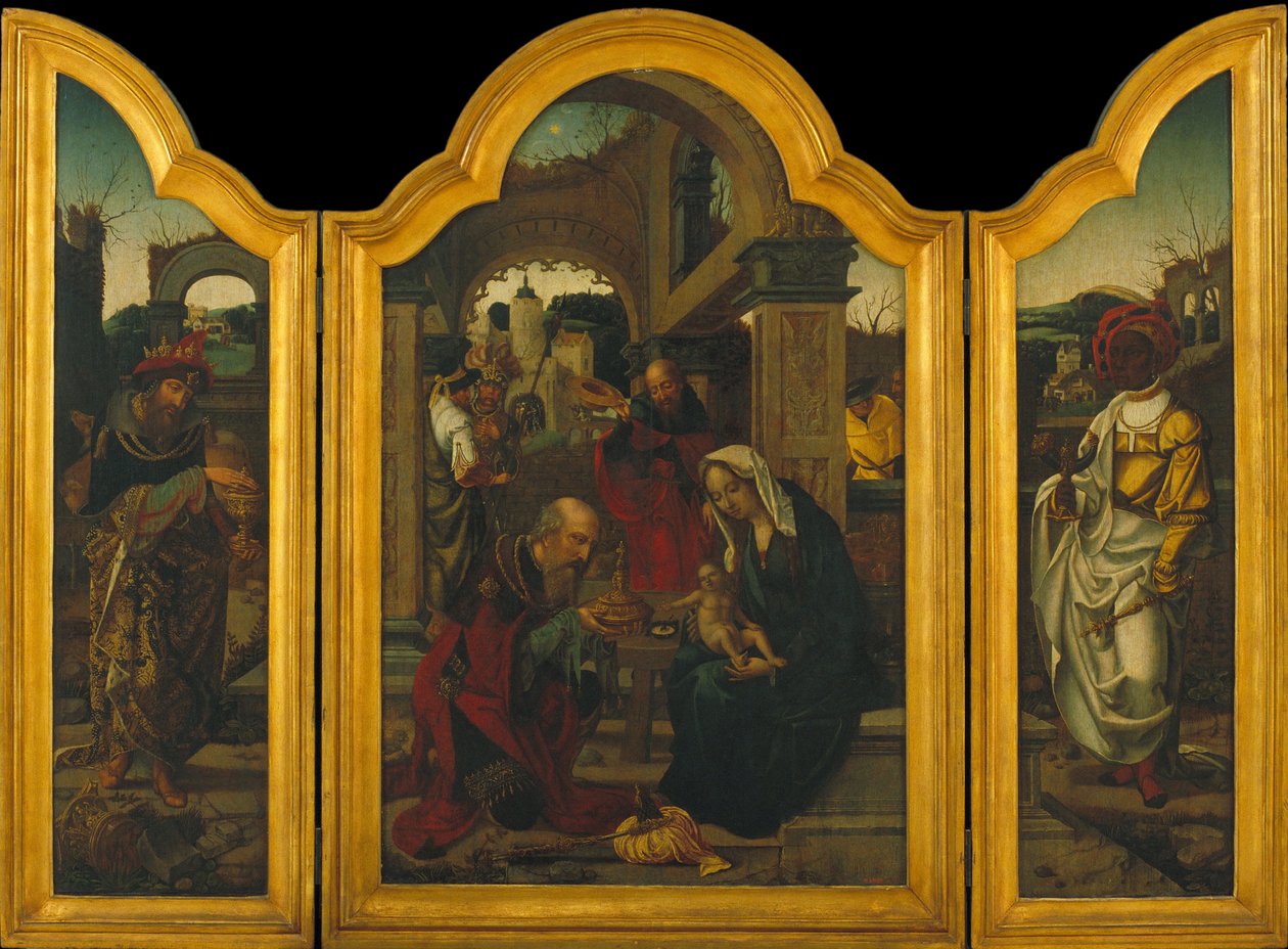 Triptychon mit der Epiphanie von Jan van Dornicke