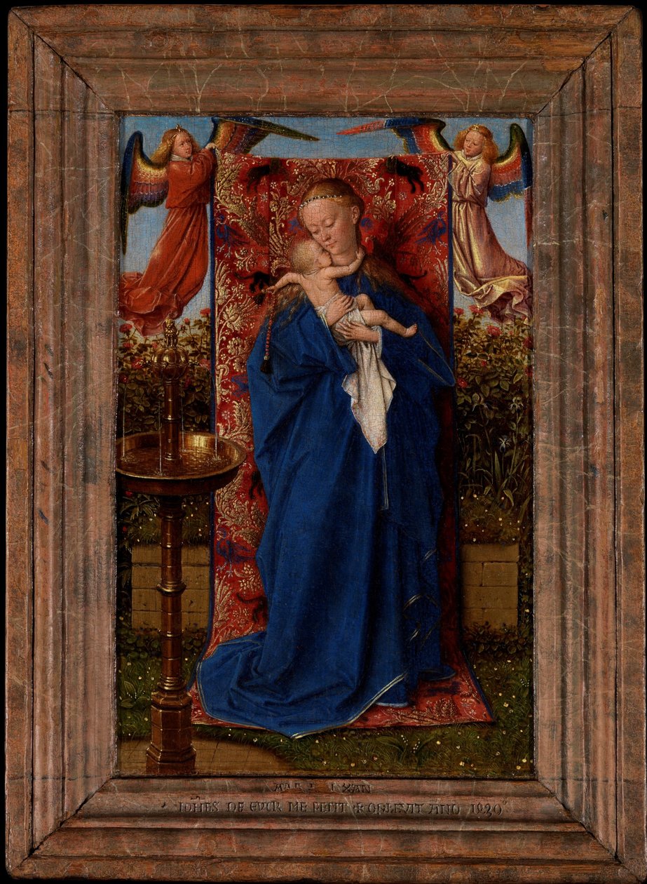 Madonna und Kind am Brunnen von Jan van Eyck