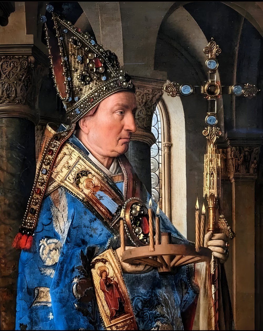 Jungfrau und Kind mit Kanonikus van der Paele von Jan van Eyck