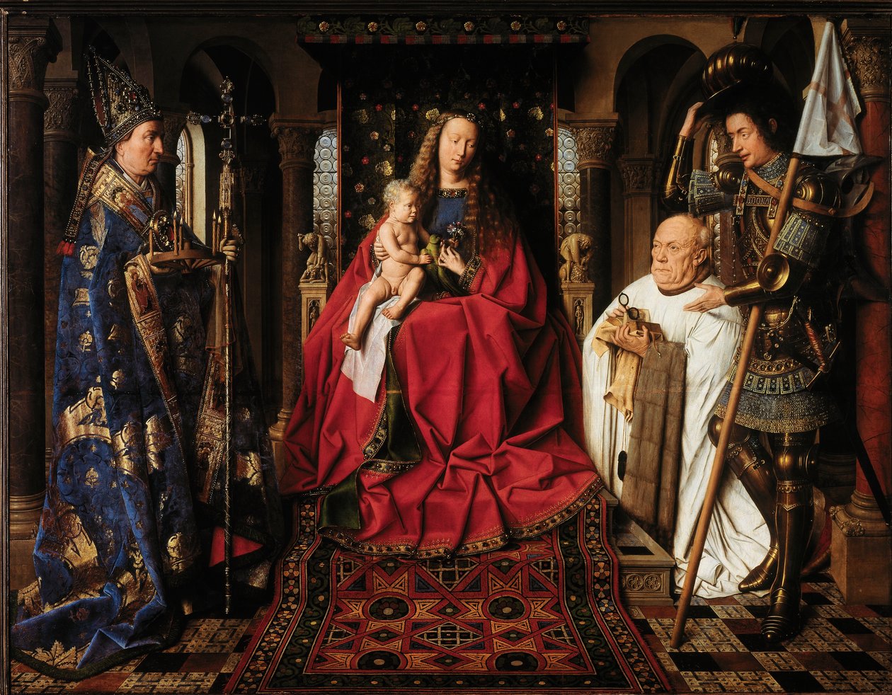 Jungfrau und Kind mit Kanonikus van der Paele von Jan van Eyck