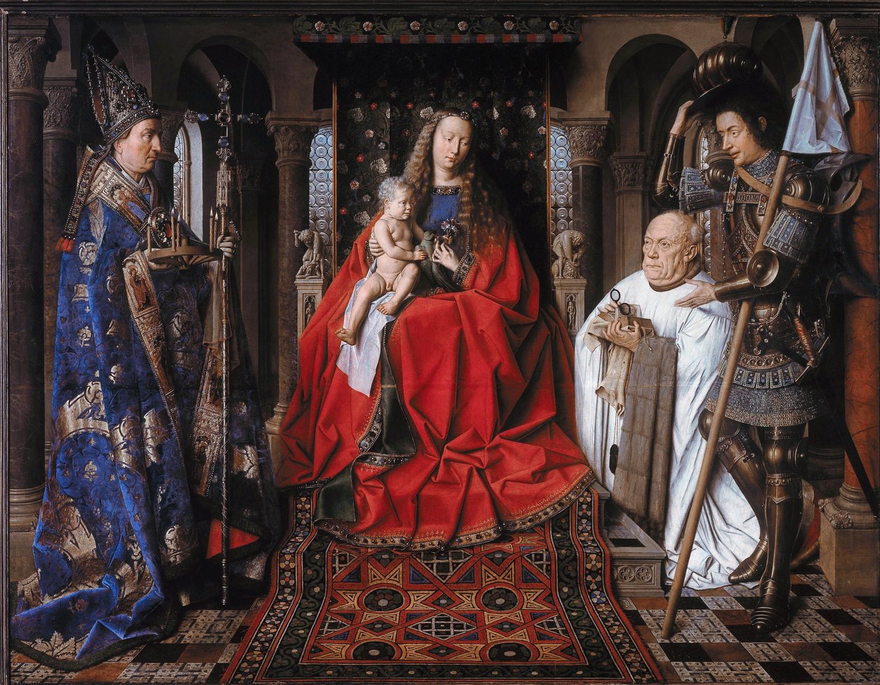 Jungfrau und Kind mit Kanonikus van der Paele von Jan van Eyck