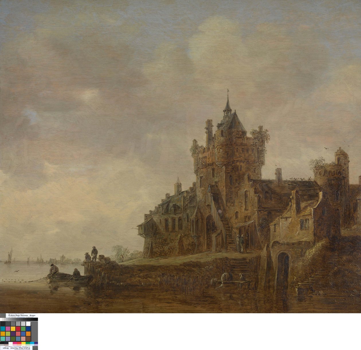 Flusslandschaft mit Schloss von Jan van Goyen
