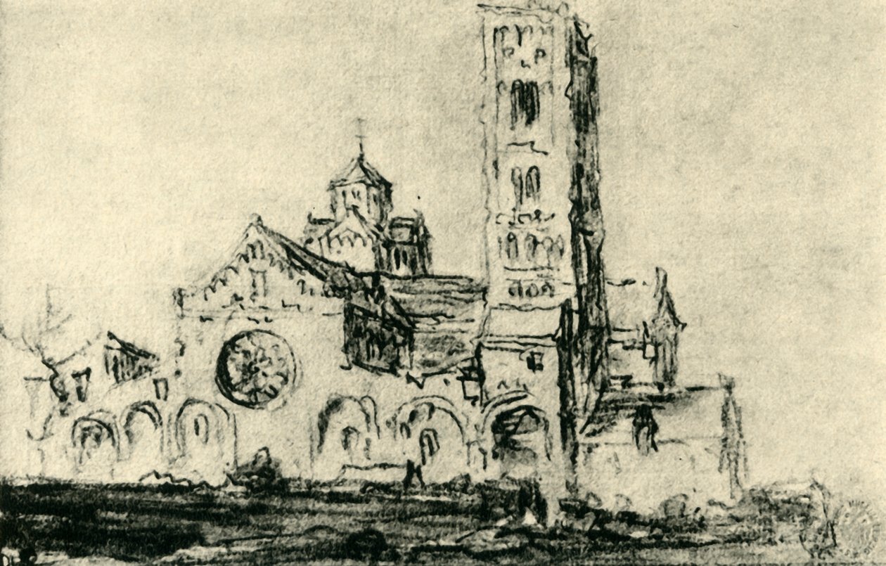 St. Marienkirche, Utrecht, Niederlande, Mitte 17. Jahrhundert, 1943 von Jan Josephsz van Goyen