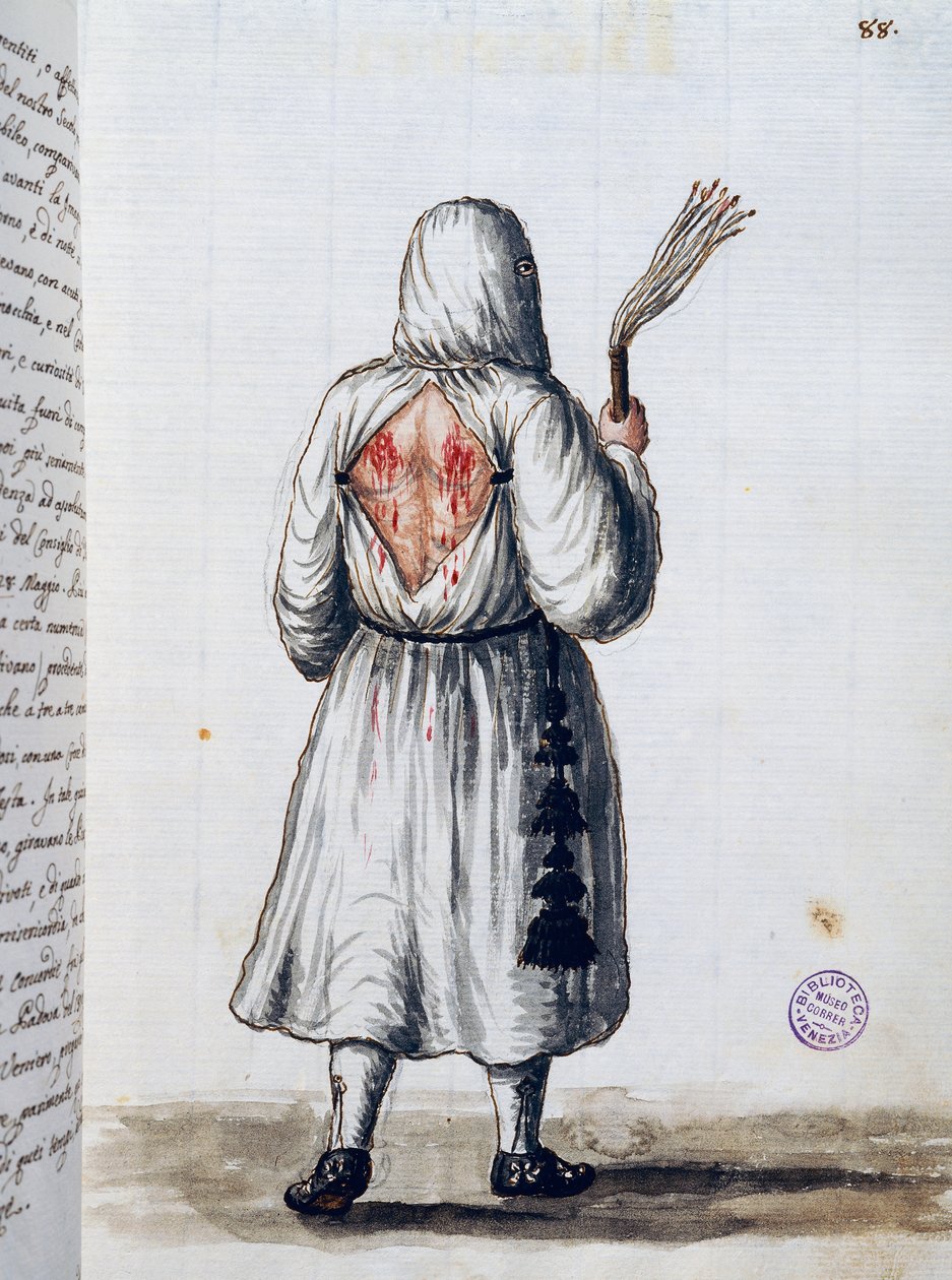 Battuti-Bruderschaft, die 1399 aus dem Norden kam und vom Dogen Antonio Venier in Venedig nicht akzeptiert wurde, Band II, f 88, von Giovanni di Grevembroch oder Grevenbroch (1731-1807) von Jan van Grevenbroeck